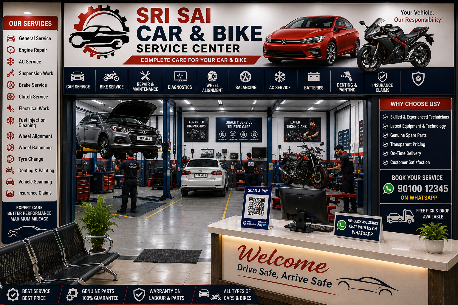 Car/Bike Service Centres